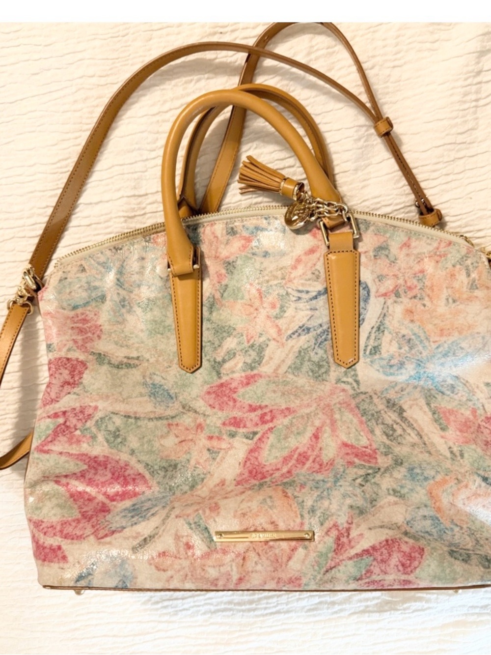 Authentic Brahmin Creme Talitha Large Duxbury Satchel Multicolor - Picture 12 of 16